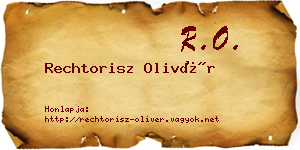 Rechtorisz Olivér névjegykártya